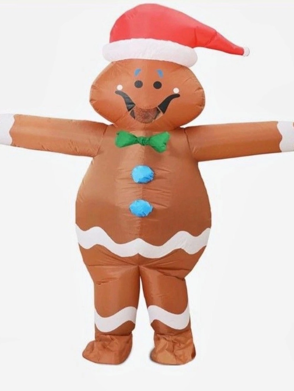 Gingerbread Costume Kids, Ages 9-12 Inflatable Christmas Costume